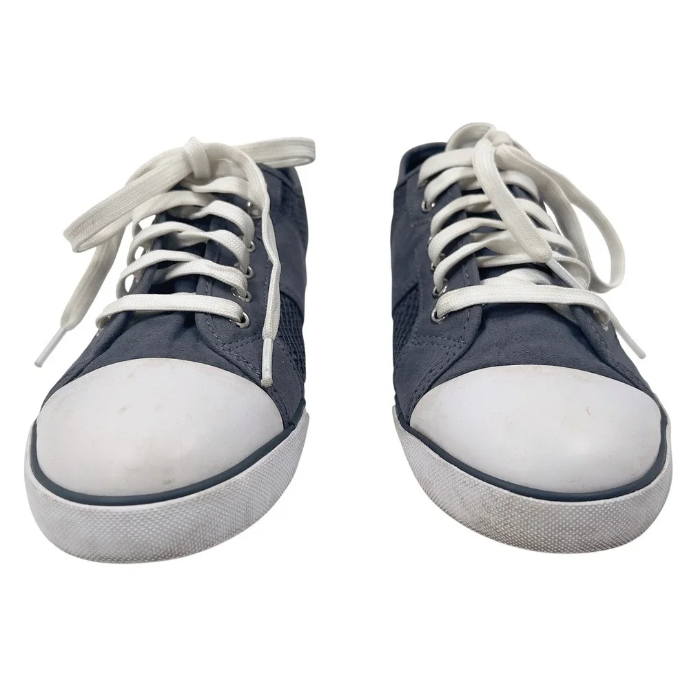 Guess Women Gray Textured Low Top Lace Up Sneakers‎ Shoes Size 9.5 M Y2K Retro